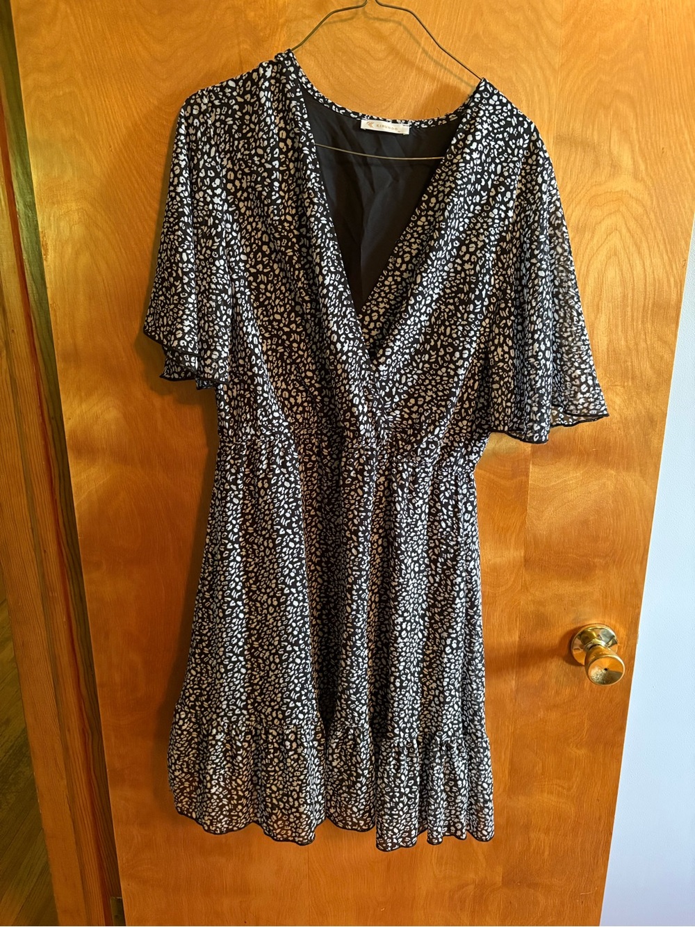 Black & White Printed Women's Dress